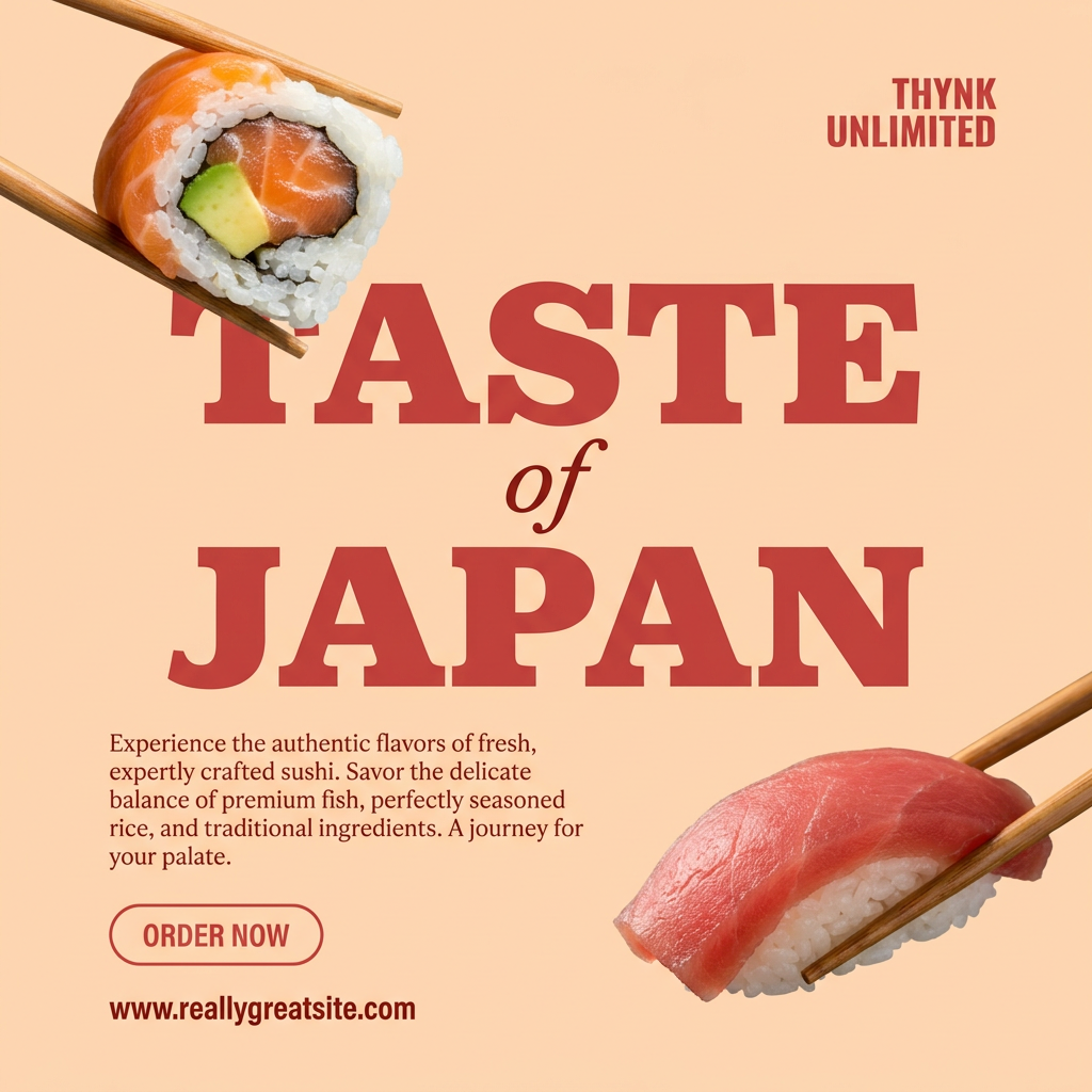 Template preview for Modern Minimalist Food Promotional Poster