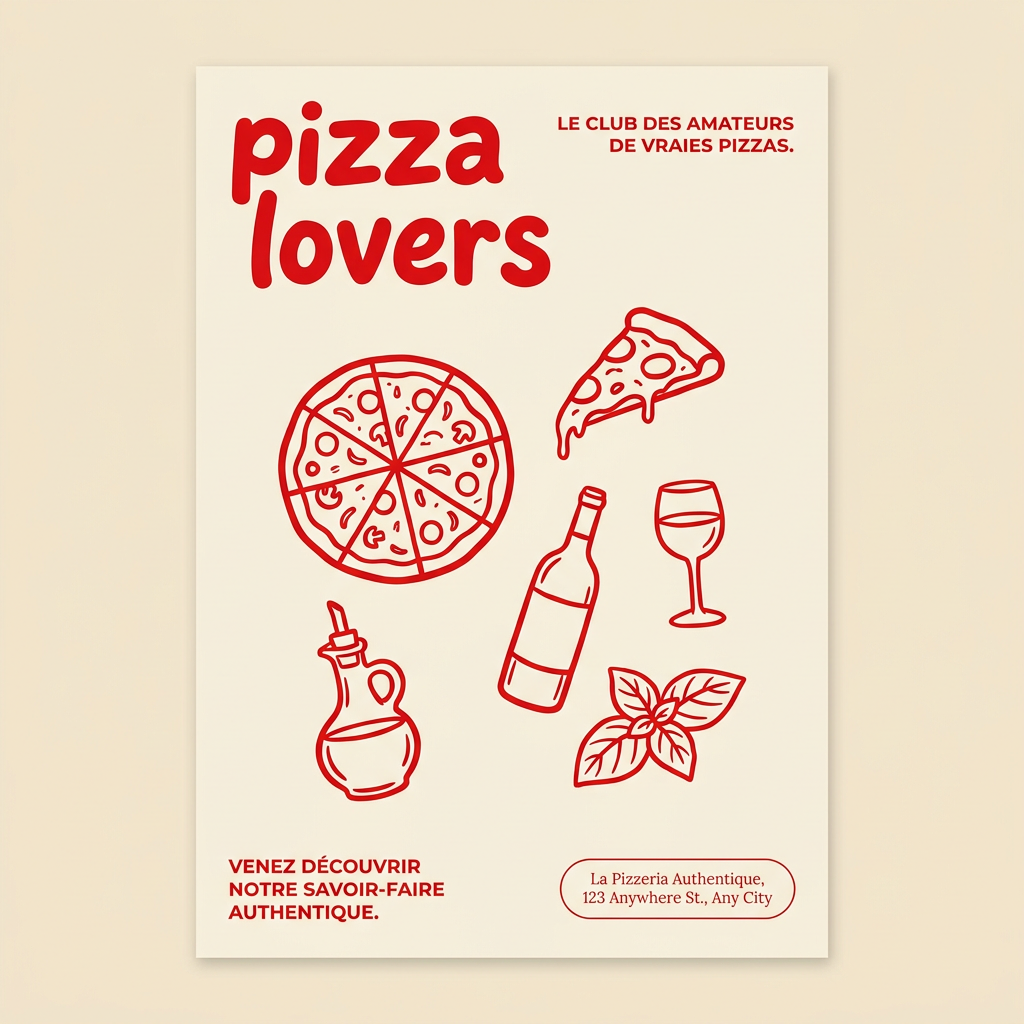 Template preview for Minimalist Hand-Lettered Food Brand Poster